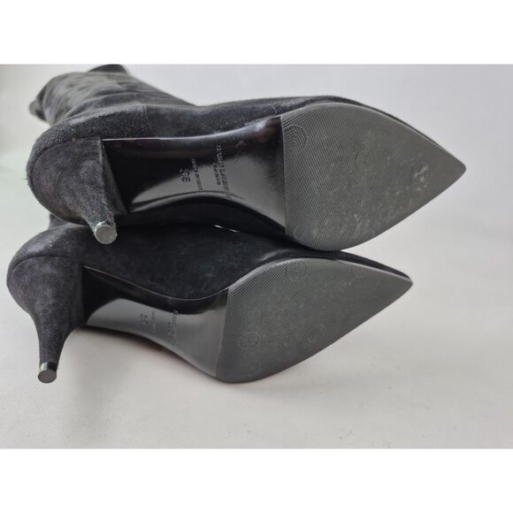 Saint Laurent Women's Black Suede Kiki Over the Knee Tall Boots Size 36 - Picture 7 of 9